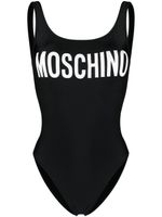 Moschino maillot de bain à logo imprimé - Noir