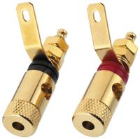 Monacor BP-260G kabel-connector speaker terminals Goud - thumbnail