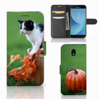 Samsung Galaxy J5 2017 Telefoonhoesje met Pasjes Kitten - thumbnail