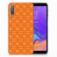 Samsung Galaxy A7 (2018) TPU bumper Batik Oranje - thumbnail