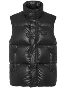 Billionaire gilet matelassé à logo brodé - Noir