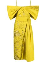 ERDEM robe brodée Evora à épaules dénudées - Jaune - thumbnail