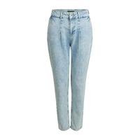 Eksept by Shoeby high waist tapered fit jeans Emma L28 bleached denim