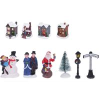 Christmas Decoration kerstdorp accessoires-miniatuur figuurtjes/huizen   -