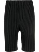 Homme Plissé Issey Miyake short droit à design plissé - Noir