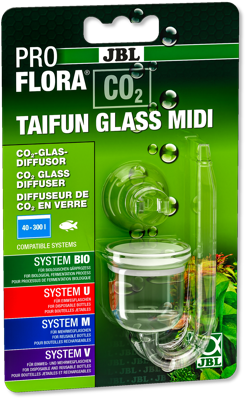 JBL PROFLORA CO2 TAIFUN GLASS Zwart, Transparant, Wit 1 stuk(s)