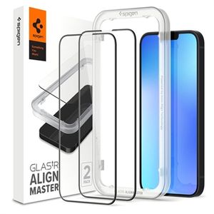 Spigen Glas.tR AlignMaster FC iPhone 13 Pro Max/14 Plus Glazen Screenprotector - Zwart