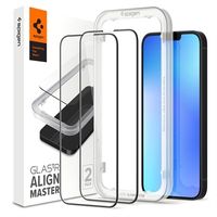 Spigen Glas.tR AlignMaster FC iPhone 13 Pro Max/14 Plus Glazen Screenprotector - Zwart - thumbnail