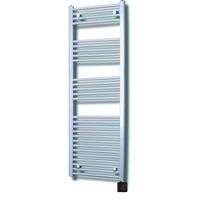 Elektrische Design Radiator Sanicare Plug & Play 172x45 cm Zilvergrijs 596 Watt Met Chroom Thermostaat En Bluetooth Links Sanicare - thumbnail