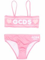 Gcds Kids bikini à logo imprimé - Rose