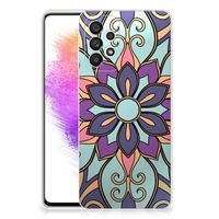 Samsung Galaxy A73 5G TPU Case Purple Flower - thumbnail