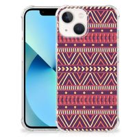 iPhone 13 mini Doorzichtige Silicone Hoesje Aztec Paars