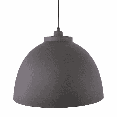 Hanglamp Capri 44 cm 1 lichts mat donker grijs + witte binnenzijde