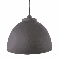 Hanglamp Capri 44 cm 1 lichts mat donker grijs + witte binnenzijde