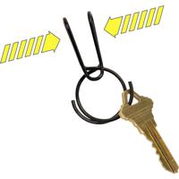 NITE Ize KSQR-01-R6 SqueezeRing Easy Load Key Clip Sleutelring Zwart 1 stuk(s) - thumbnail