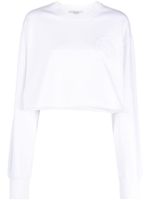 Stella McCartney sweat S-Wave à coupe crop - Blanc - thumbnail