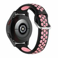 By Qubix - Siliconen sportbandje met gesp - Zwart + lichtroze - Compatible met Xiaomi Redmi Watch 5 Active/Redmi Watch 5 Lite - Compatible Xiaomi bandje