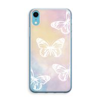 White butterfly: iPhone XR Transparant Hoesje - thumbnail