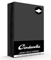 Cinderella Jersey Split-Topper Hoeslaken Anthracite-Lits-jumeaux (160x200/210 cm) - thumbnail