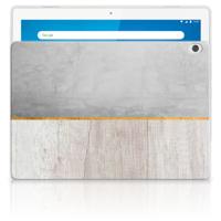 Lenovo Tab M10 Silicone Tablet Hoes Wood Concrete