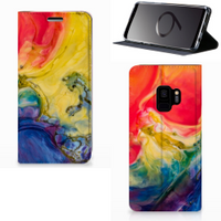 Bookcase Samsung Galaxy S9 Watercolor Dark - thumbnail