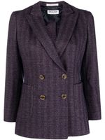 SAULINA blazer rayé à boutonnière croisée - Violet