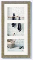 walther design fotolijst beige 3x 13x18 cm galerij met passe-partout, huis houten lijst HO338C