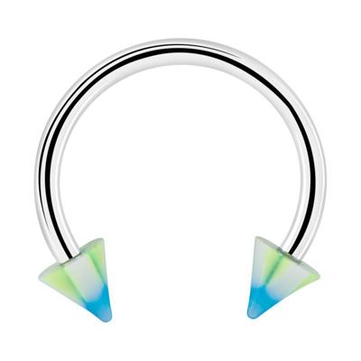 Circular barbell met cones Chirurgisch staal 316L / Acryl Circular Barbells Circular barbell met cones Chirurgisch staal 316L / Acryl Circular Barbells