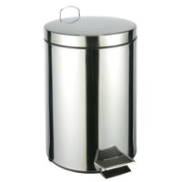 Keuken/badkamer pedaalemmer RVS 40 cm 12 liter   -