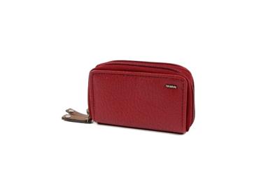 CHAMONIX 2 vaks Dames rits portemonnee rood