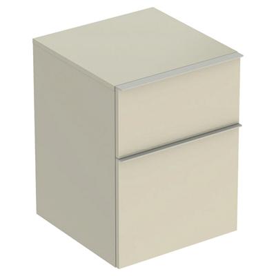 Geberit iCon kast laag 2 lade 45x60 cm, zandgrijs