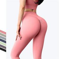 Dames Yogabroek Yoga legging Elastische tailleband Hoge taille Yoga Sportschooltraining Pilates Panty Zwart Roze Marineblauw Sport Sportkleding Rekbaar Slank Lightinthebox