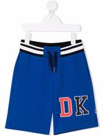 Dkny Kids short de sport à logo brodé - Bleu