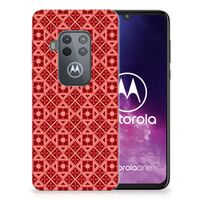 Motorola One Zoom TPU bumper Batik Rood - thumbnail