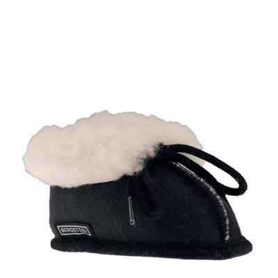 Bergstein suede babyslofjes Panda donkerblauw