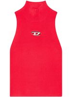 Diesel M-Onervax logo-plaque mock-neck top - Rouge