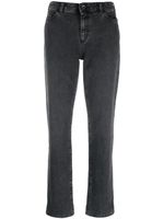 Emporio Armani jean slim à logo brodé - Noir