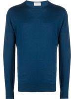 John Smedley pull en maille à col rond - Bleu