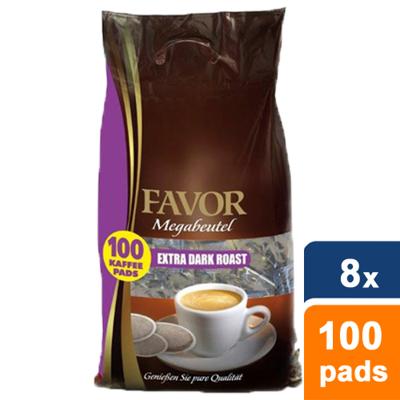 Favor - Extra Dark Roast Megazak - 8x 100 pads