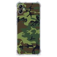 Samsung Galaxy A04e Doorzichtige Silicone Hoesje Army Dark