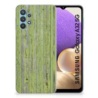 Samsung Galaxy A32 5G Bumper Hoesje Green Wood - thumbnail