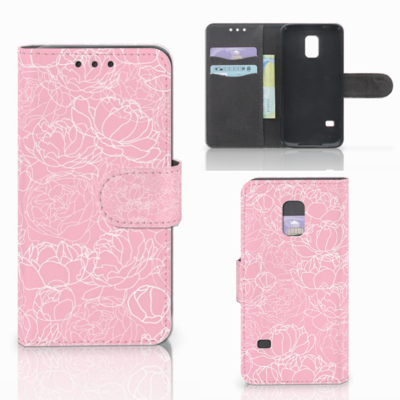 Samsung Galaxy S5 Mini Hoesje White Flowers