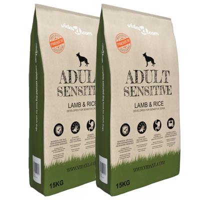 vidaXL Premium hondenvoer droog Adult Sensitive Lamb & Rice 30kg 2 st vidaXL Premium hondenvoer droog Adult Sensitive Lamb & Rice 30kg 2 st