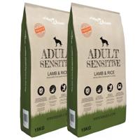 vidaXL Premium hondenvoer droog Adult Sensitive Lamb & Rice 30kg 2 st