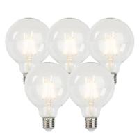 LUEDD Set van 5 E27 dimbare LED lampen G95 5W 470 lm 2700K - thumbnail