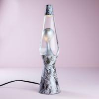 Lavalamp Maan Met Metallic Zilveren Lava