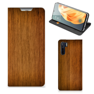 OPPO Reno3 | A91 Book Wallet Case Donker Hout