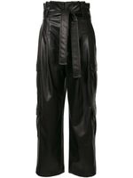 Goen.J pantalon en cuir artificiel - Noir - thumbnail