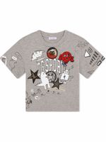 Dolce & Gabbana Kids t-shirt DG Sport à détail de patch - Gris