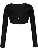 Versace cardigan crop à bouton Medusa - Noir